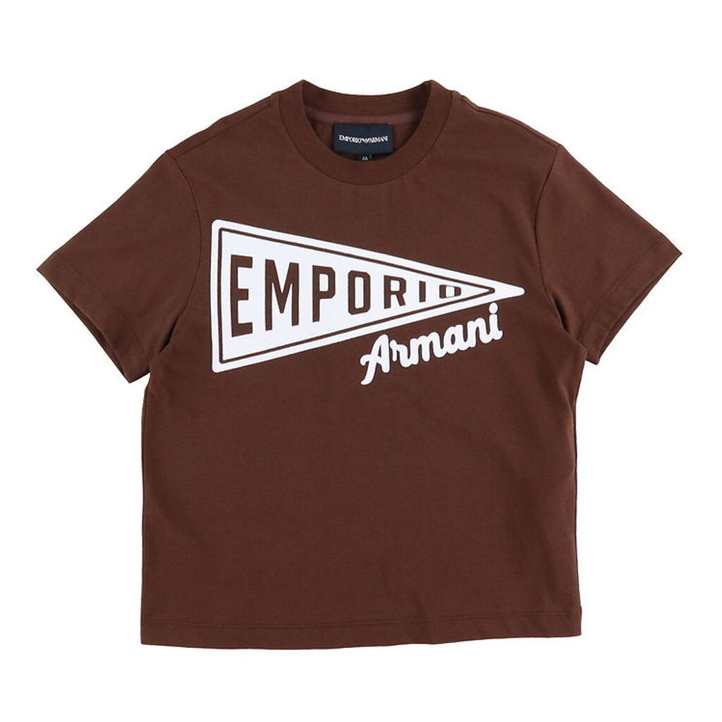 Emporio Armani T-shirt - Chicory Coffee/Hvid