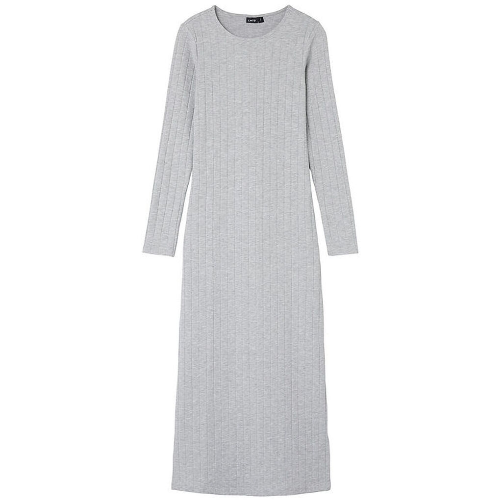 LMTD Kjole L/Æ - Rib - NlfLunne - Light Grey Melange