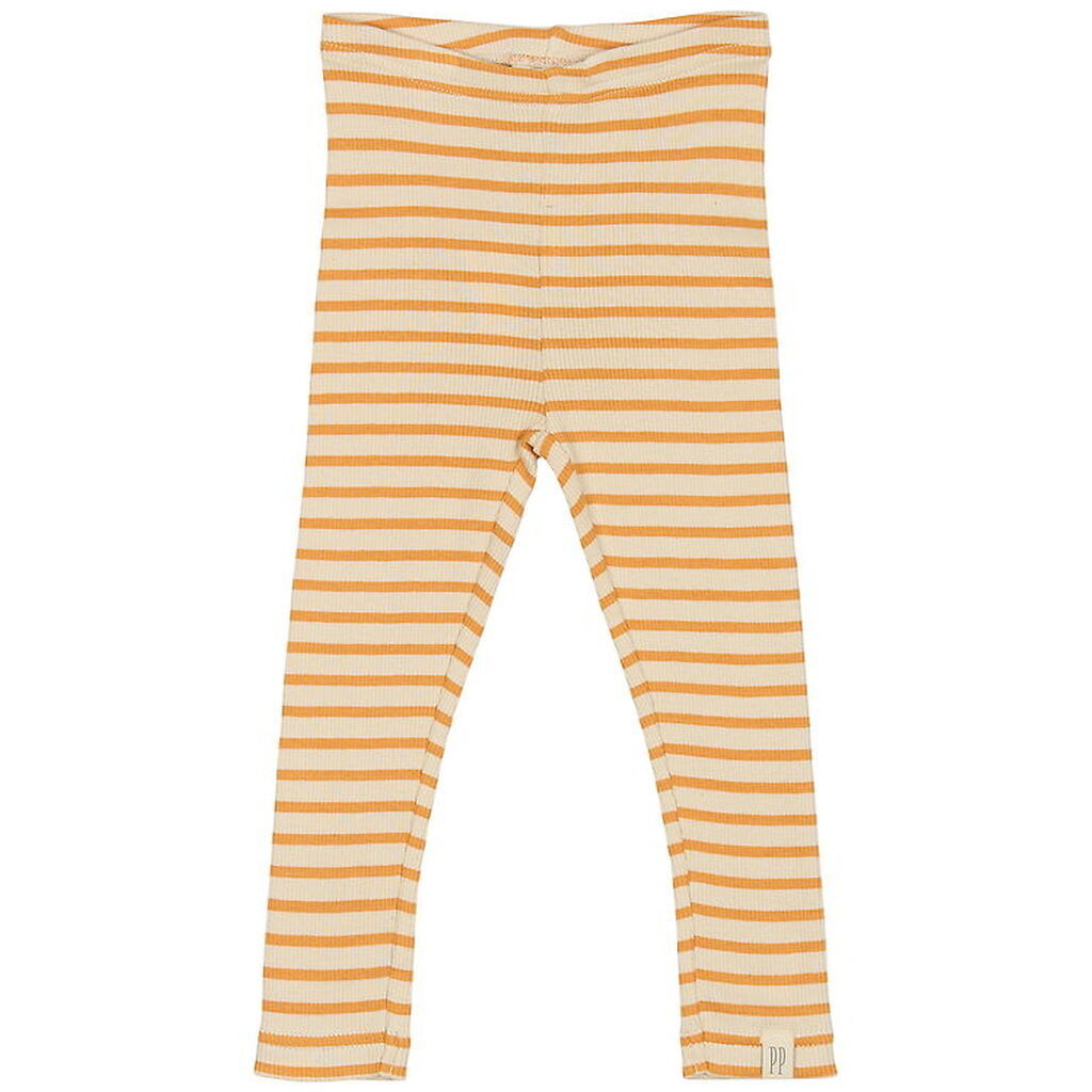 Petit Piao Leggings - Rib - Modal - Sunflower/Off White