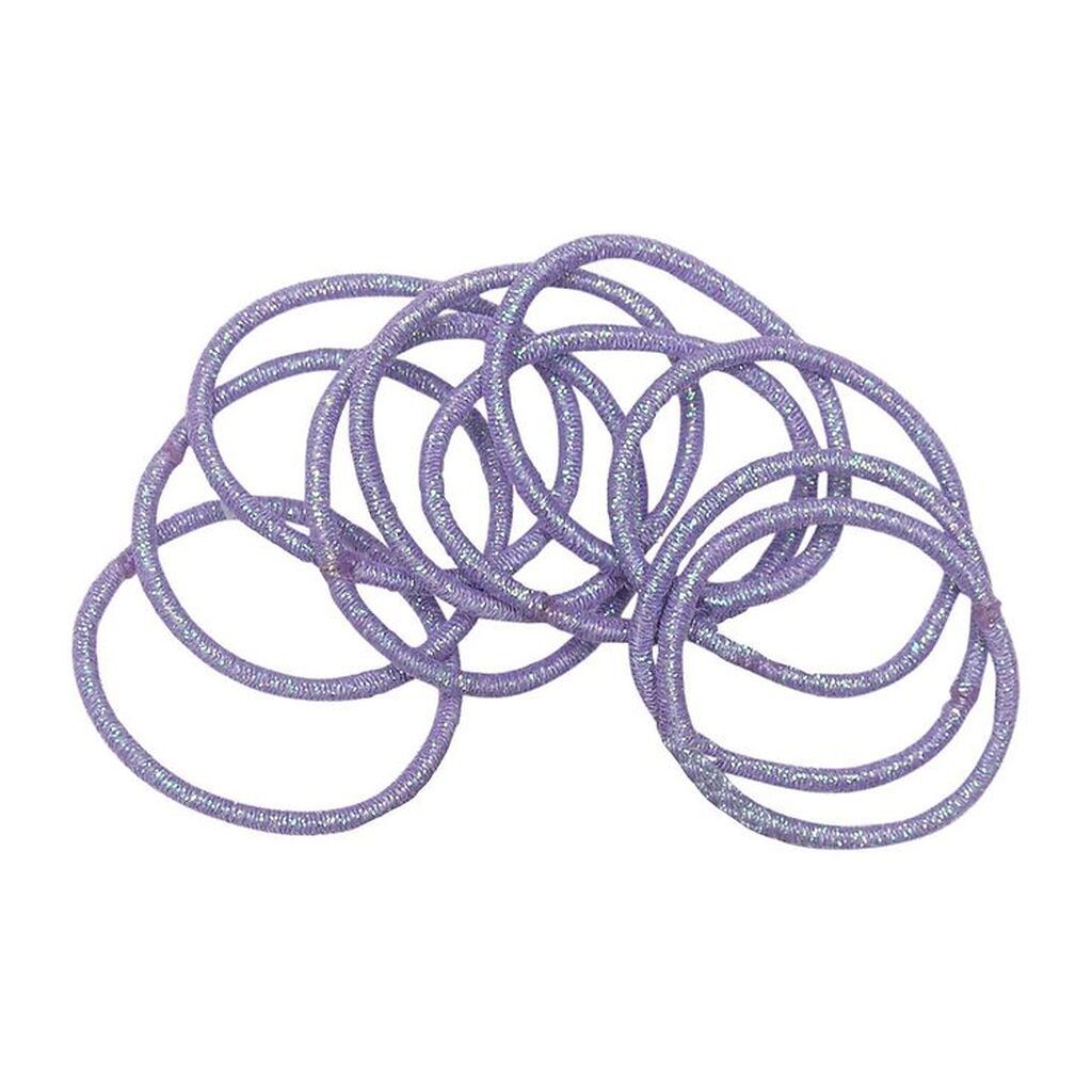Little Wonders Hårelastikker - Rosa - 10-Pak - Light Purple Glit