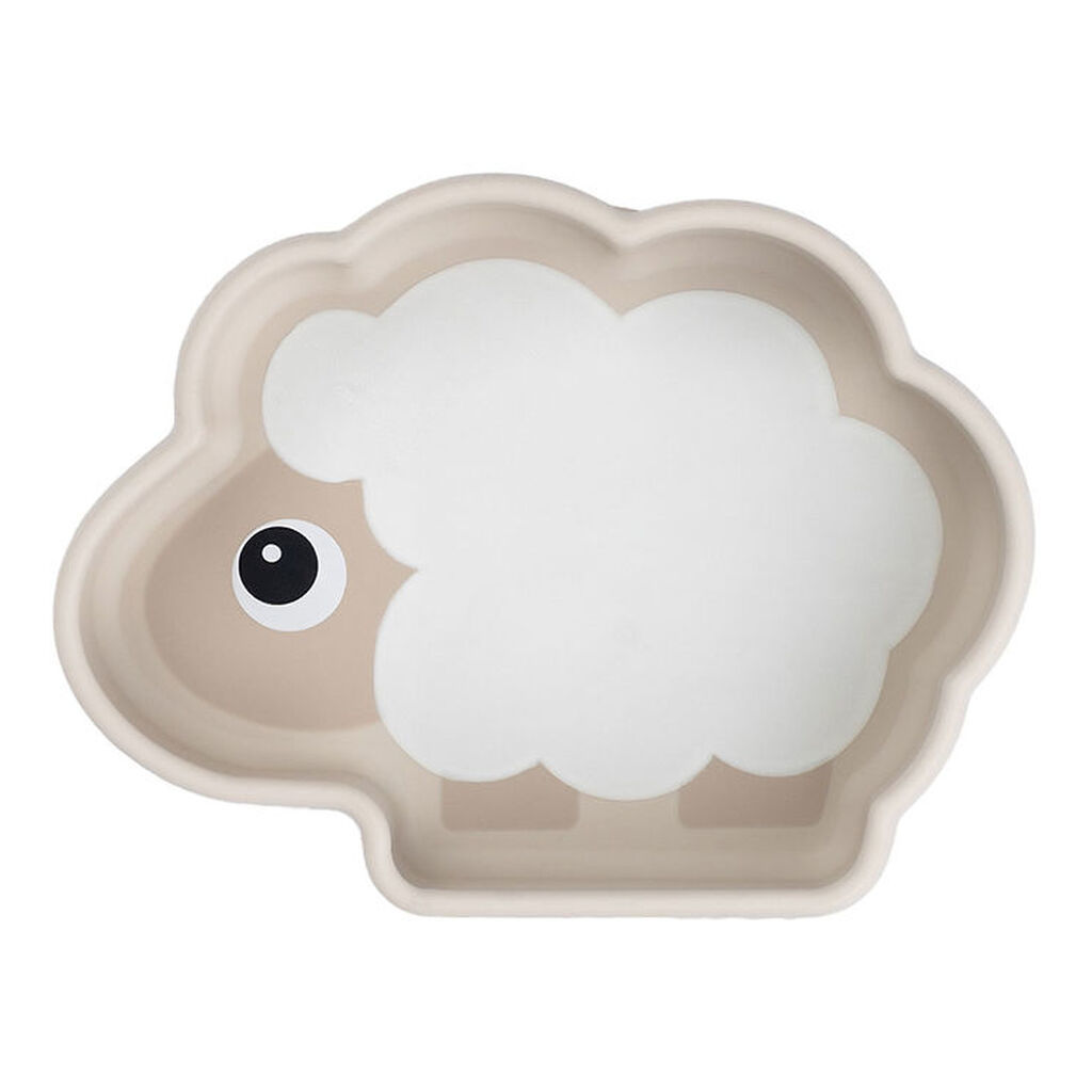 Done By Deer Silikone Stick And Stay Skål - Sheepy - Sand