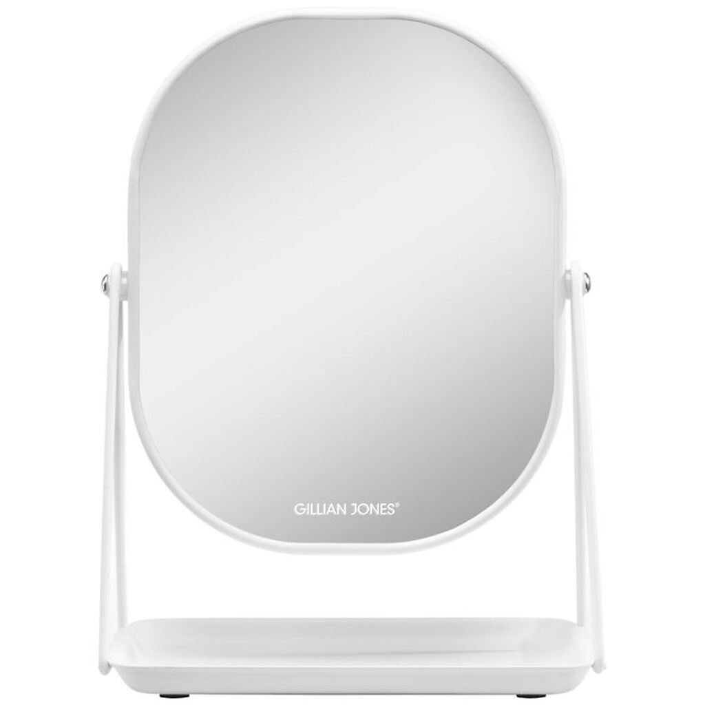 Gillian Jones Bordspejl - Oval - Forstørrelse/Bakke - Hvid
