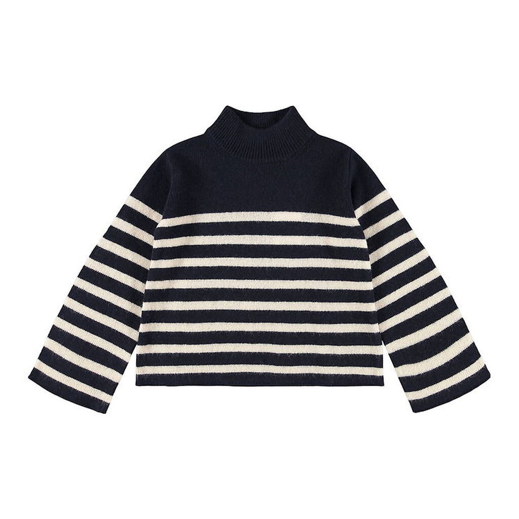 Molo Bluse - Strik - Uld - Govina - Blue Cream