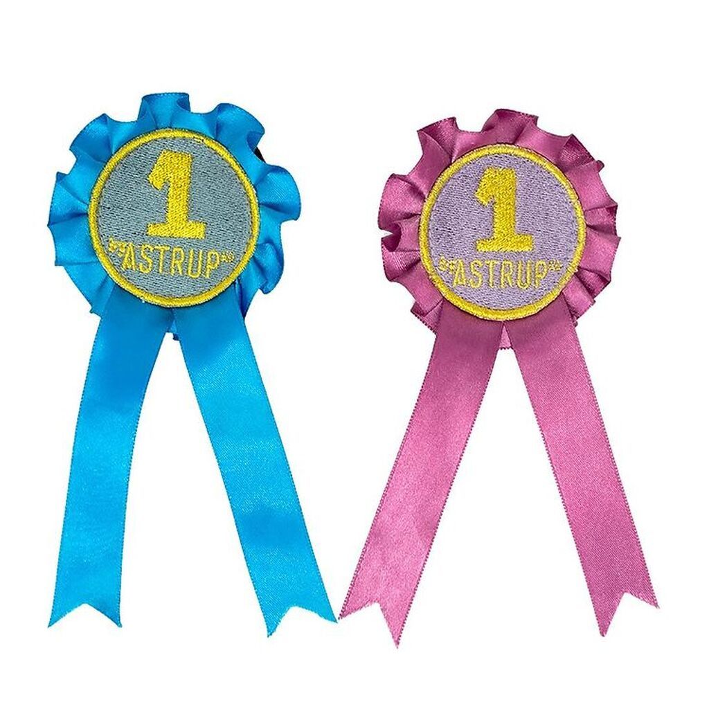 by ASTRUP Rosetter til Kæphest - 2-Pak - Blå/Rosa