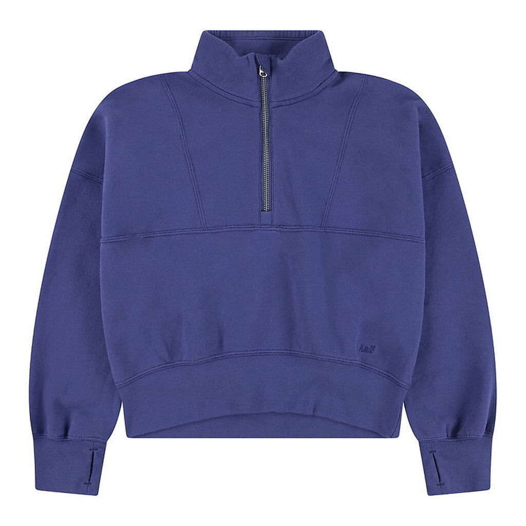 Abercrombie & Fitch Sweatshirt m. Lynlås - Skipper Blue