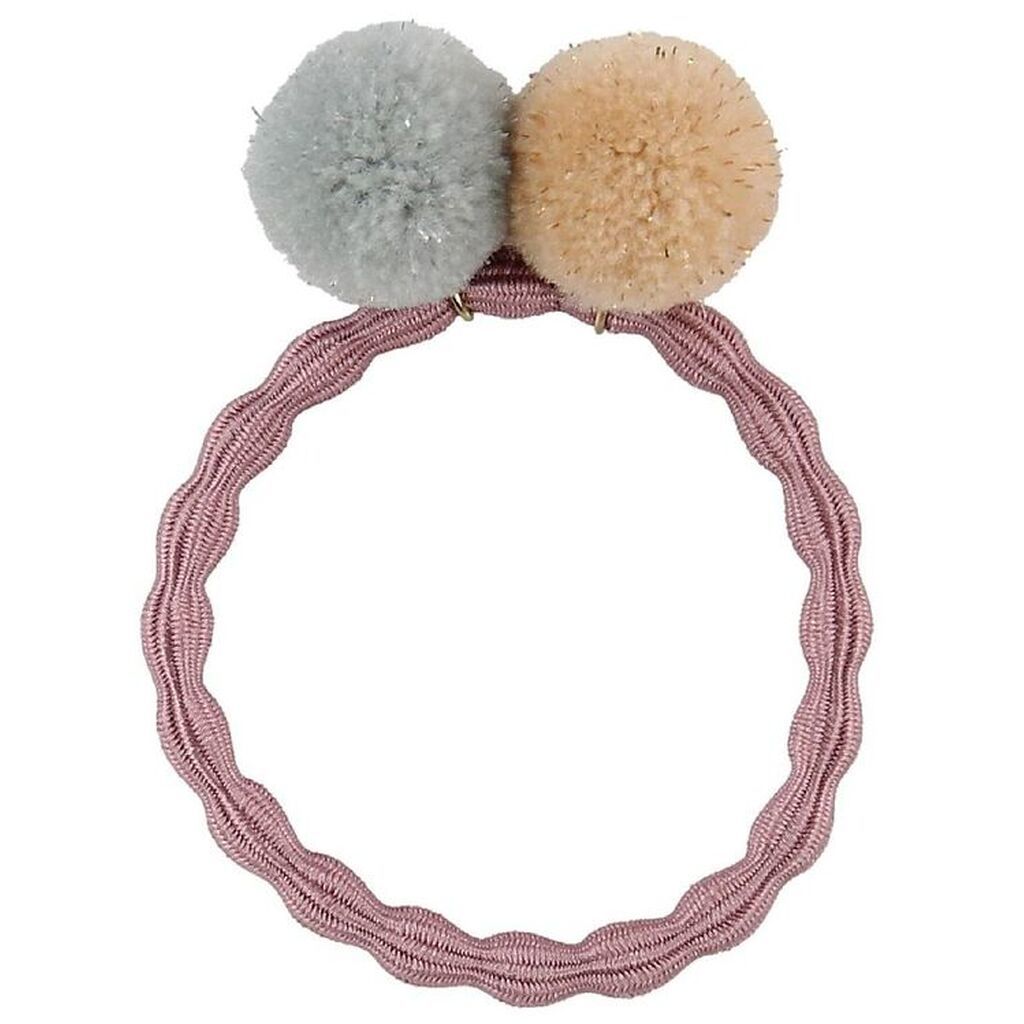 Kknekki Hårelastik - Rosa m. Pompon