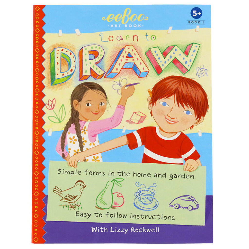 Eeboo Bog - Lær At Tegne - Simple Former - Engelsk