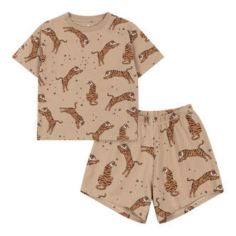 Konges Sløjd Shortssæt - Shorts/T-shirt - Lin - Tiger