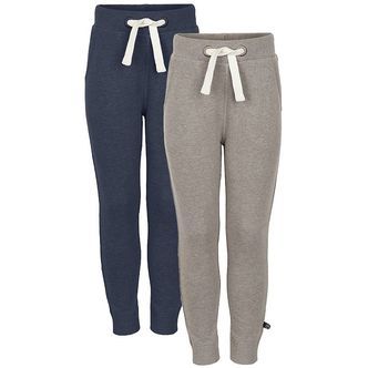 Minymo Sweatpants - 2-pak - Lys Brunmeleret/Blåmeleret