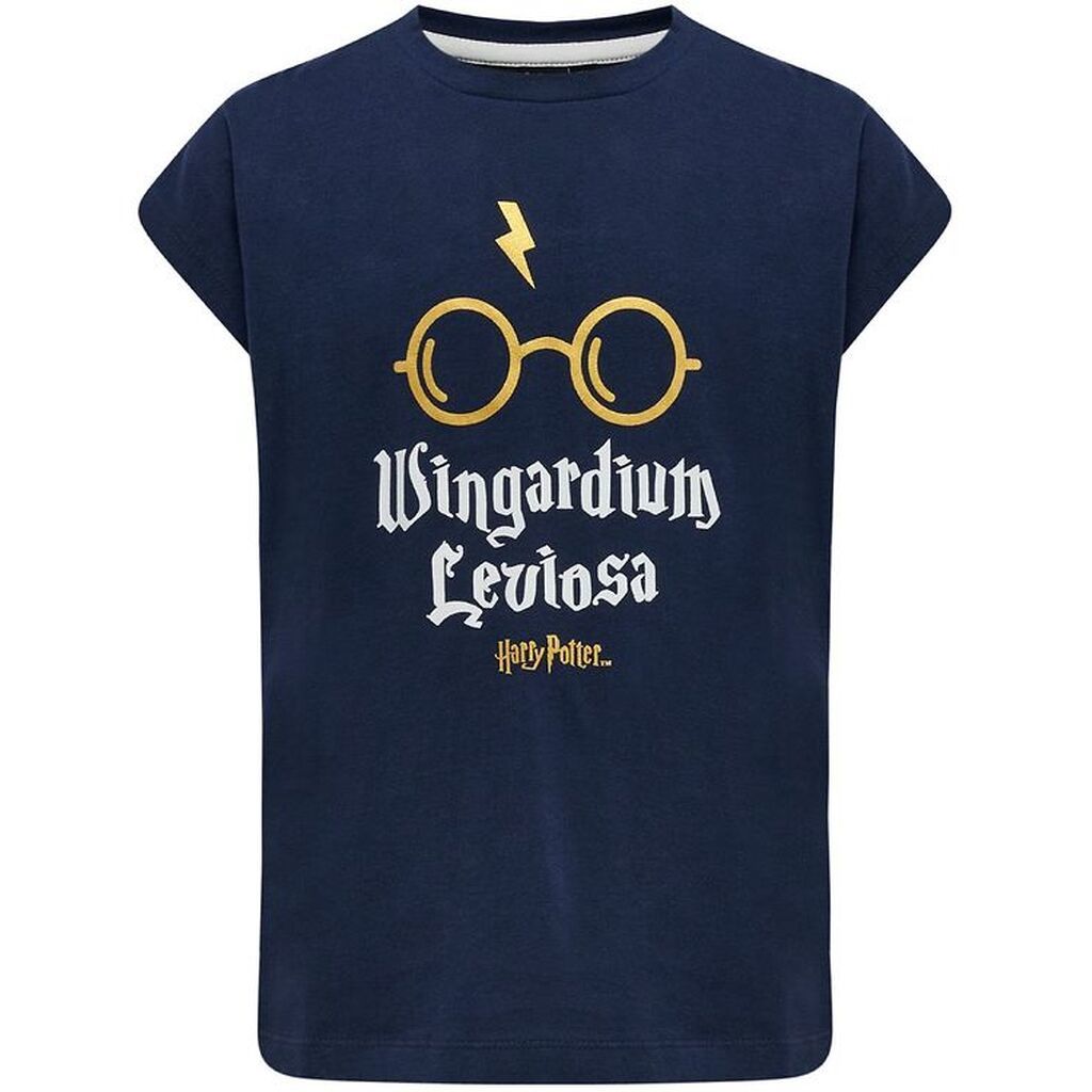 Hummel T-shirt - hmlHarry Potter Diez - Black Iris m. Guld