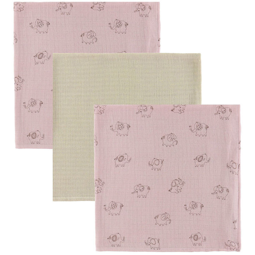 Name It Stofbleer - 3-pak - Musselin - 70x70 cm - NbnOhappy - Bu