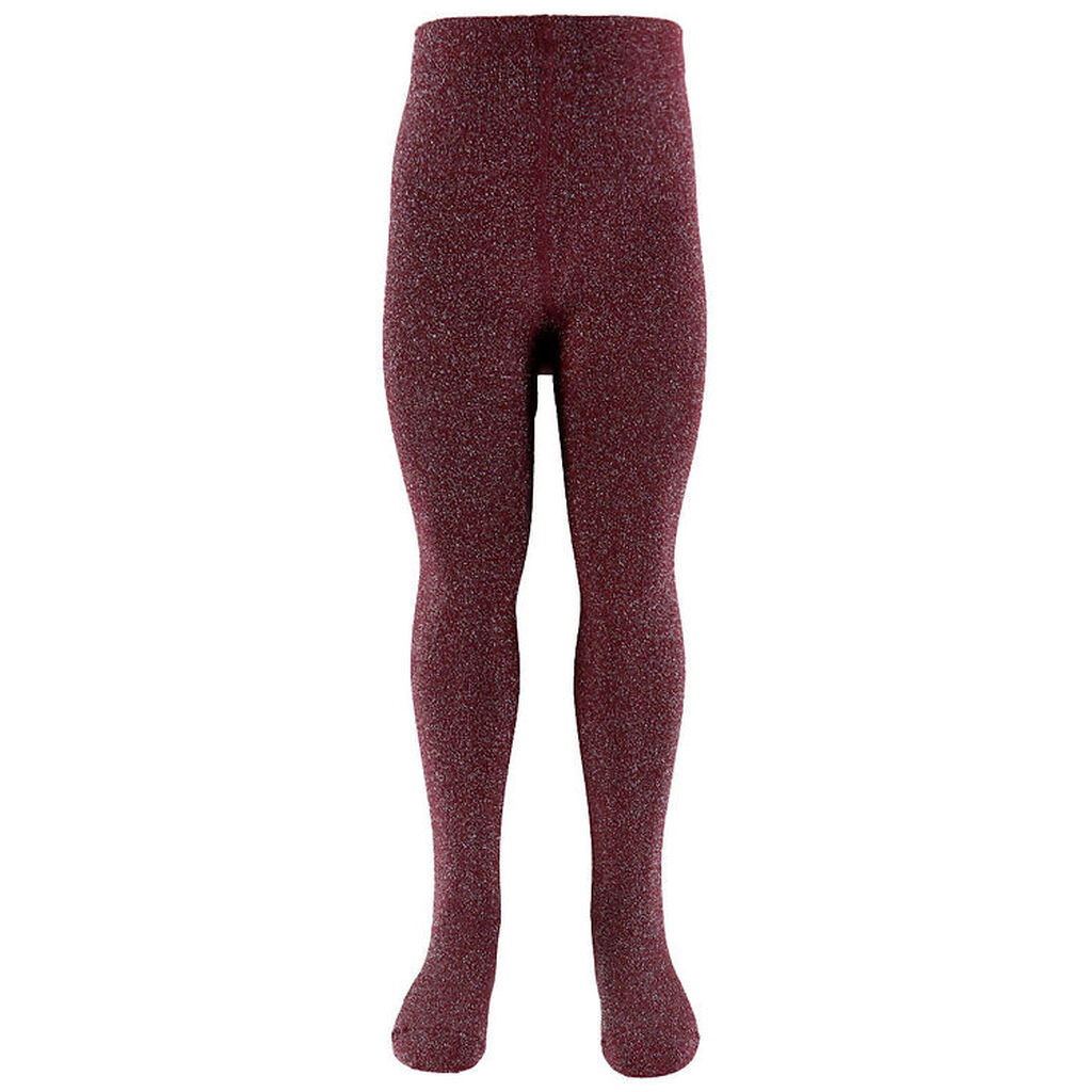 Name It Strømpebukser - NmfRosie - Burgundy/Lurex Silver