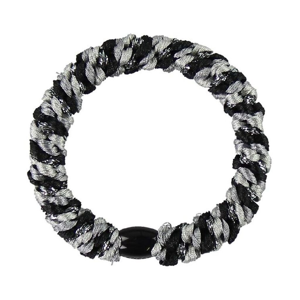 Kknekki Hårelastik - Sort/Grå Glimmer