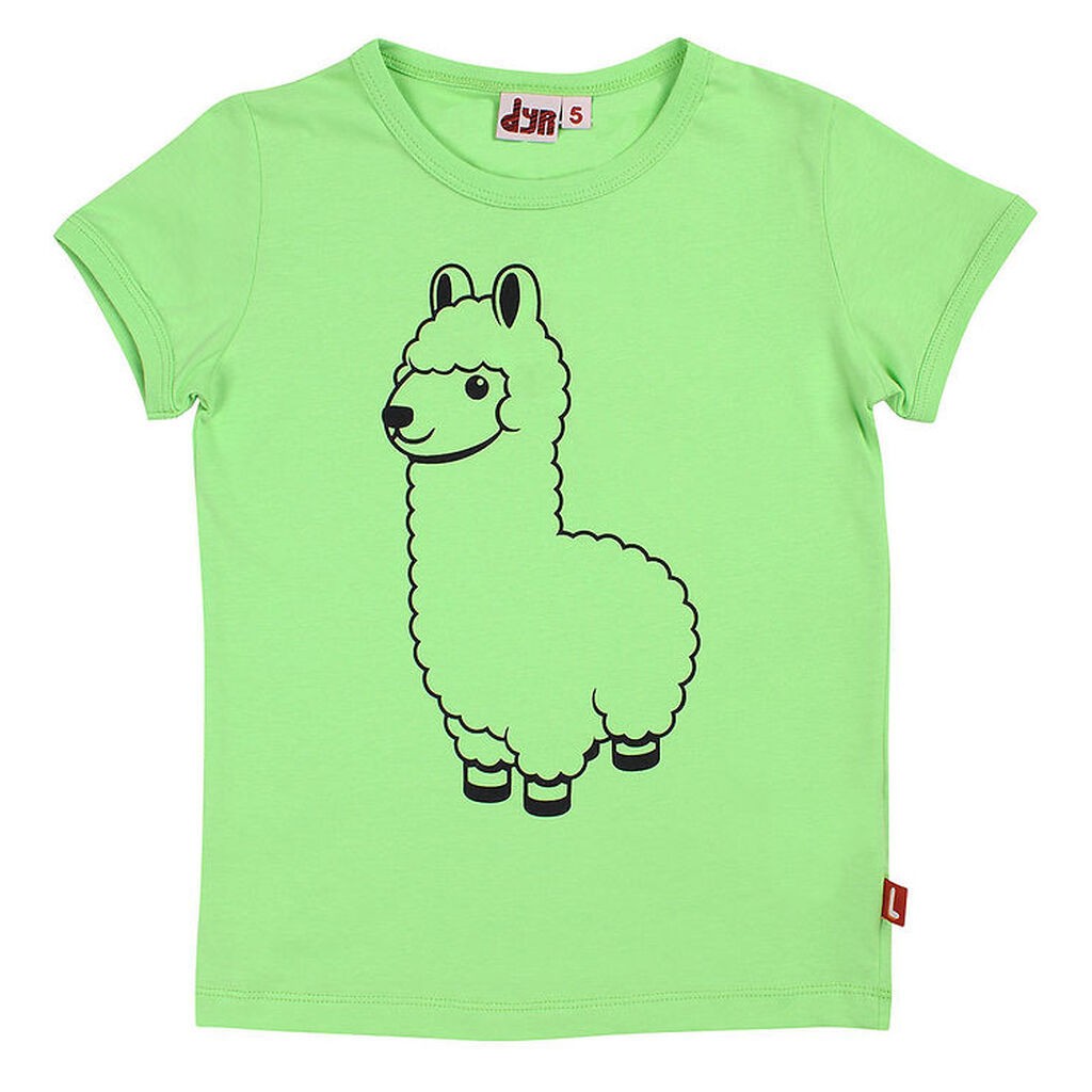 DYR T-shirt - DyrHide - Bright Green Lama Buddy