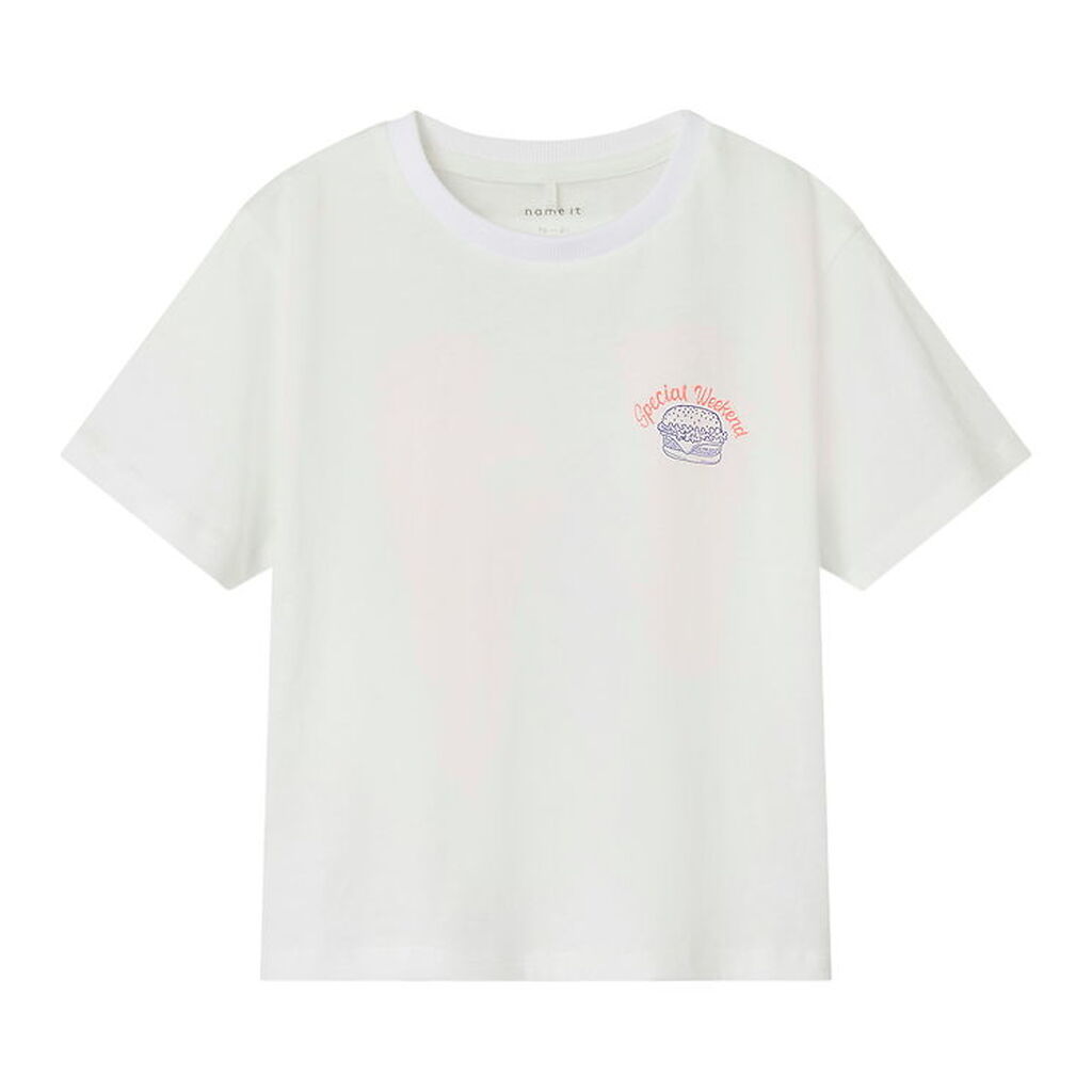 Name It T-shirt - NmmDartin - Bright White/Burger Lover