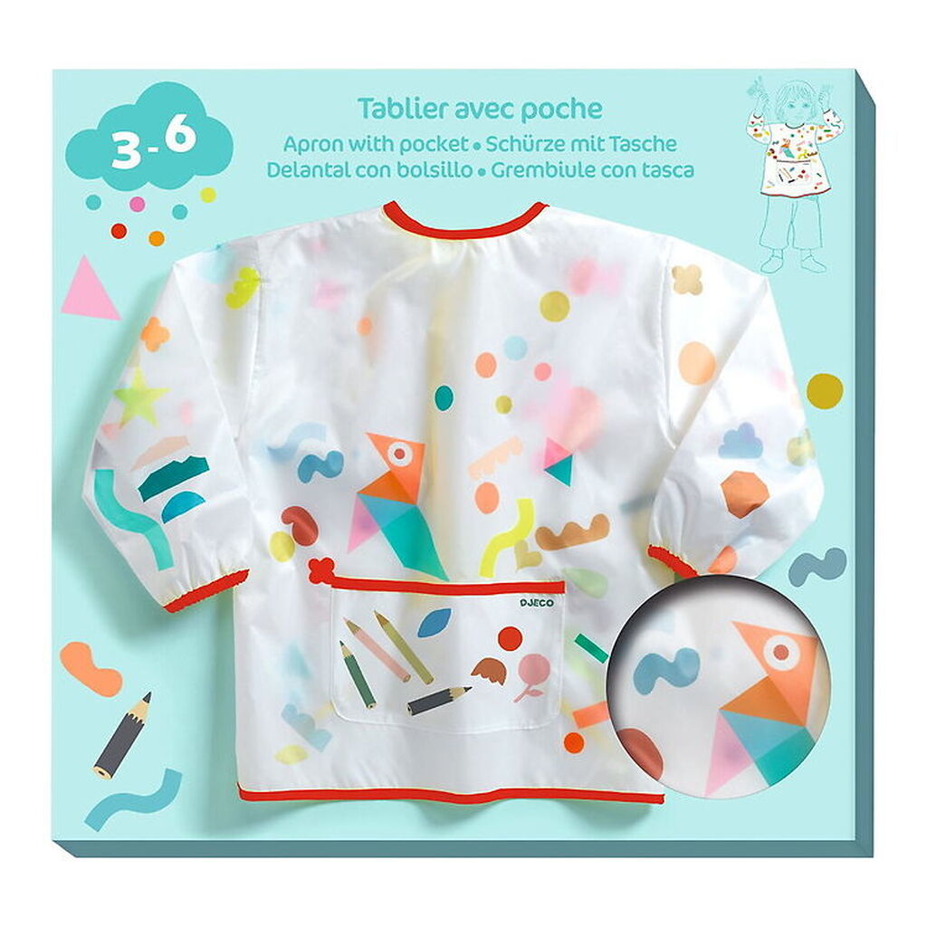 Djeco Forklæde - Stickers And Pencils