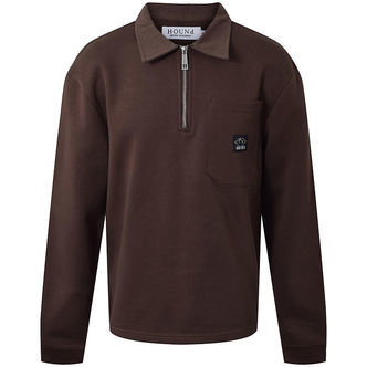 Hound Sweatshirt m. Lynlås - Mørkebrun