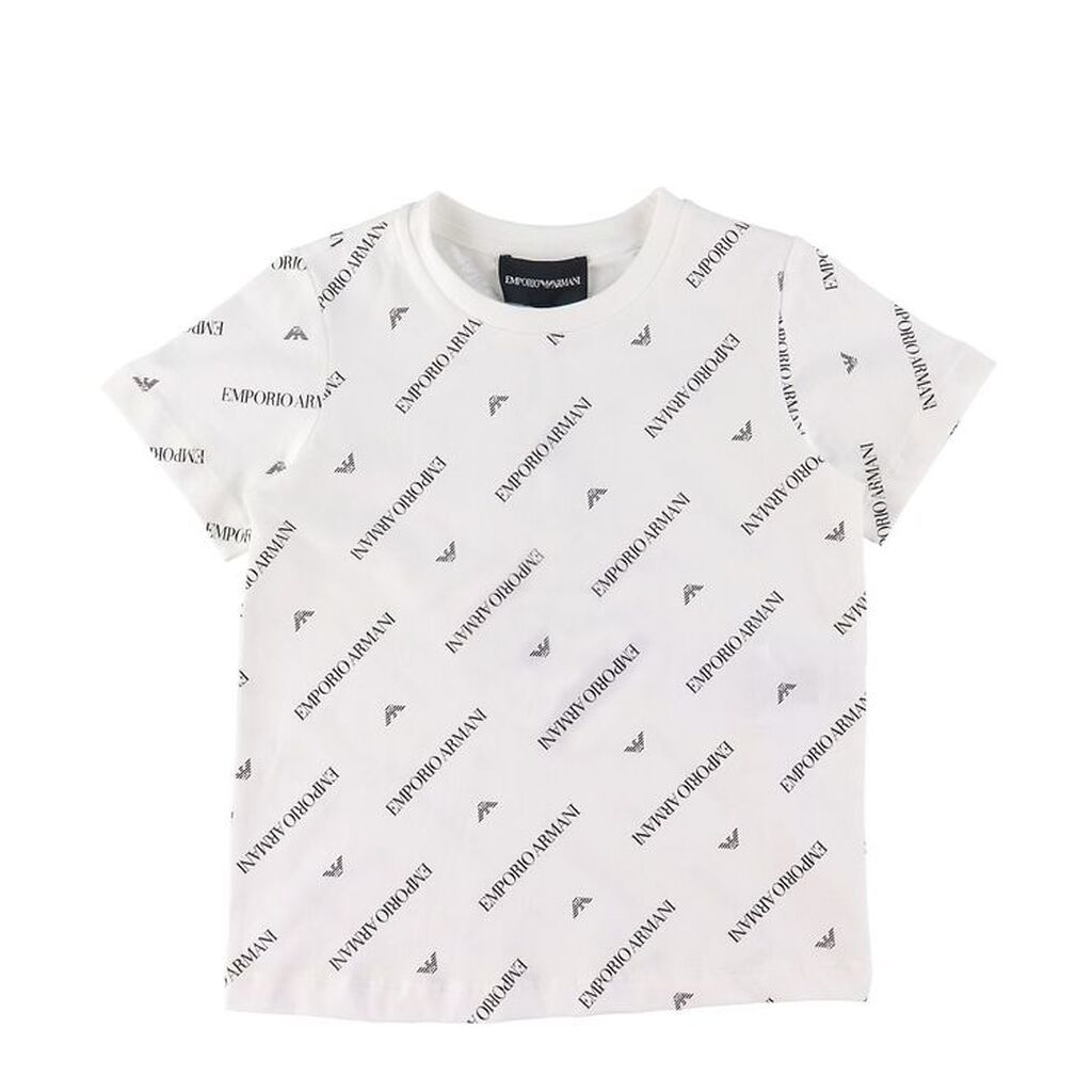 Emporio Armani T-Shirt - Hvid m. Tekst