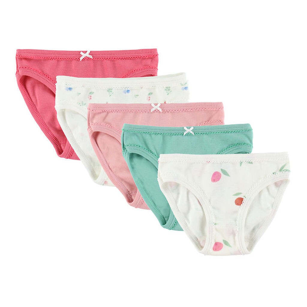 Petit Bateau Trusser - 5-pak - Rosa/Hvid/Grøn