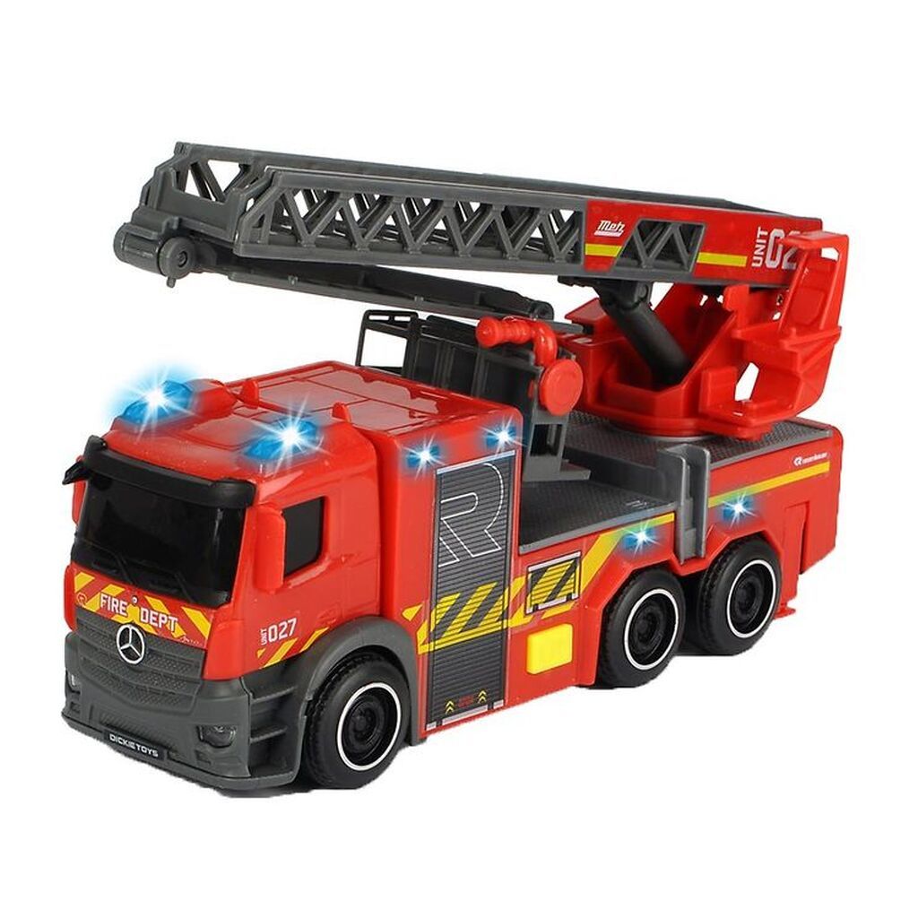 Dickie Toys Bil - City Fire Ladder Truck - Lys/Lyd