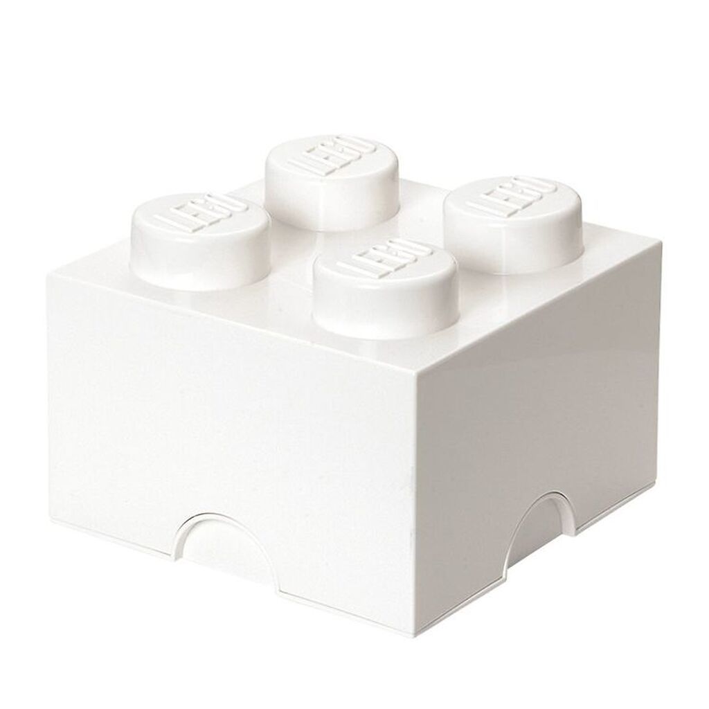 LEGOÂ® Storage Opbevaringsboks - 4 Knopper - 25x25x18 - Hvid
