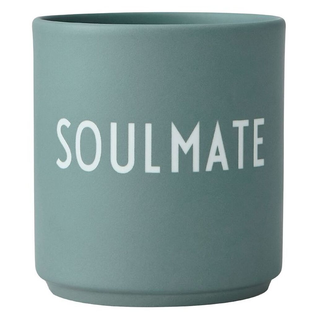 Design Letters Kop - Favourite Cups - Soulmate - Støvet Grøn