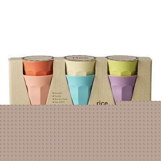Rice Kopper - Melamin - 6 stk. - 160 ml - Glory Days Colors