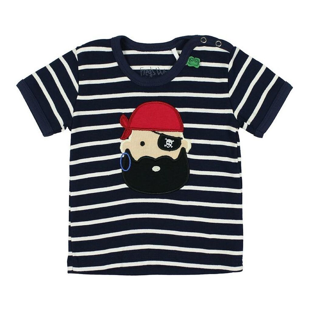 Freds World T-shirt - Navystribet m. Pirat