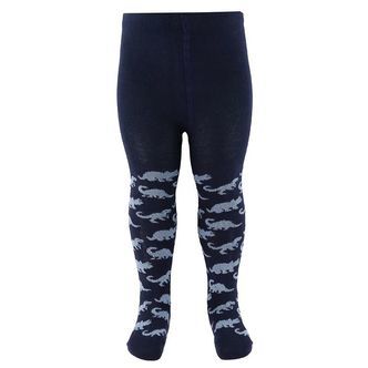 Minymo Strømpebukser - Navy m. Dinosaurer