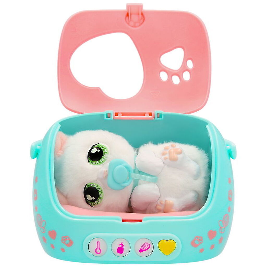 Baby Paws Interaktiv Bamse - 14 cm - Just Born Cat