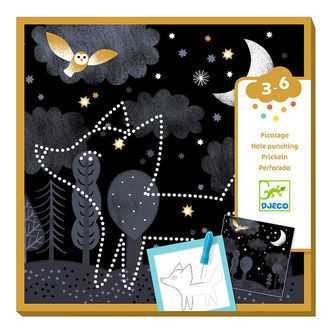 Djeco Kreasæt - Prikning - Dyr