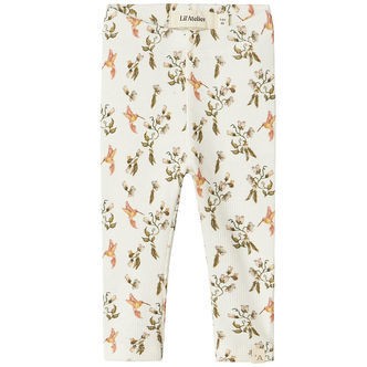 Lil Atelier Leggings - NbfLavo - Cocnut Milk /Humming Bird