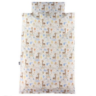 Nørgaard Madsens Sengetøj - Junior - Hvid m. Giraf På Regnbue, B