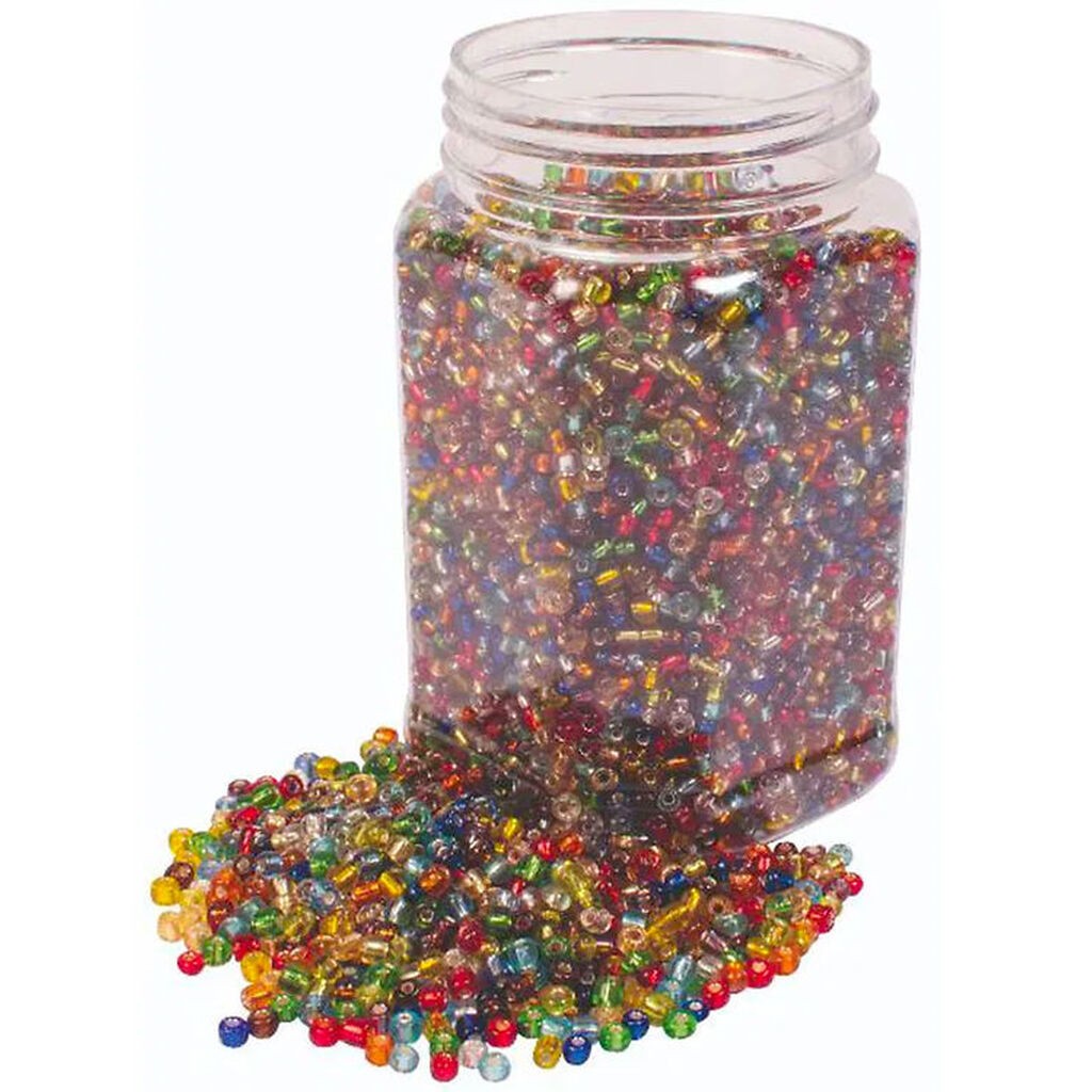 Playbox Perler - Glasperler Indfarvet - 4 mm - 500 g