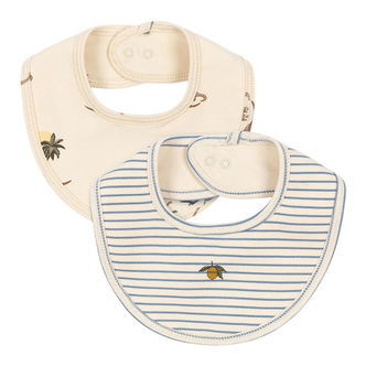 Konges Sløjd Savlesmække - 2-pak - Kubi/Stripe Blue