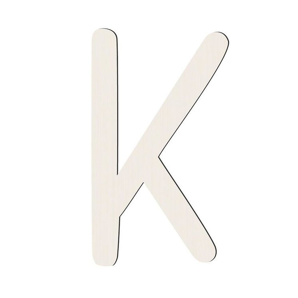 Sebra Træbogstaver - K - Birchbark Beige