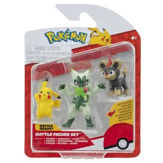 Pokémon Figurer - 3-pak - Battle Figure - Litleo, Pikachu & Flor