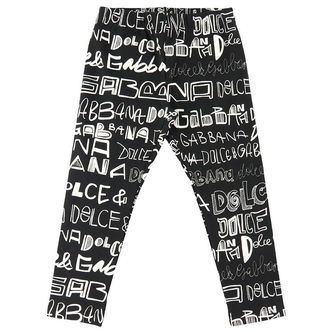 Dolce & Gabbana Leggings - DG Next - Sort m. AOP Logo