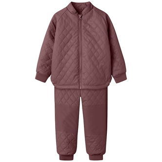 Name It Termotøj m. Fleece - PU - NmfMud - Rose Brown