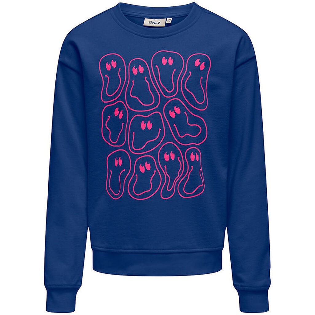 Kids Only Sweatshirt - KogLissie - Sodalite Blue/Heads/Fuchsia P