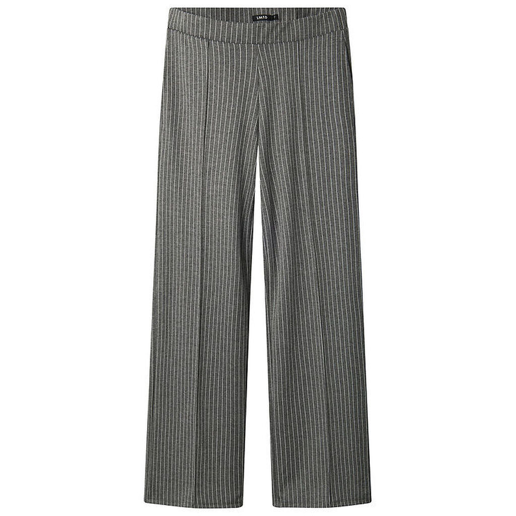 LMTD Bukser - NlfBin - Wide - Light Grey Melange m. Striber