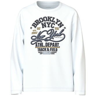 Name It Bluse - Loose - NkmVagno - Bright White/Track Field