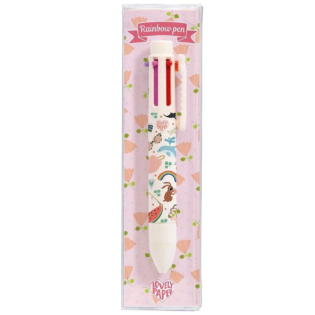 Djeco Kuglepen - Rainbow Pen - 6 Farver - Tinou le Joly Sénovill