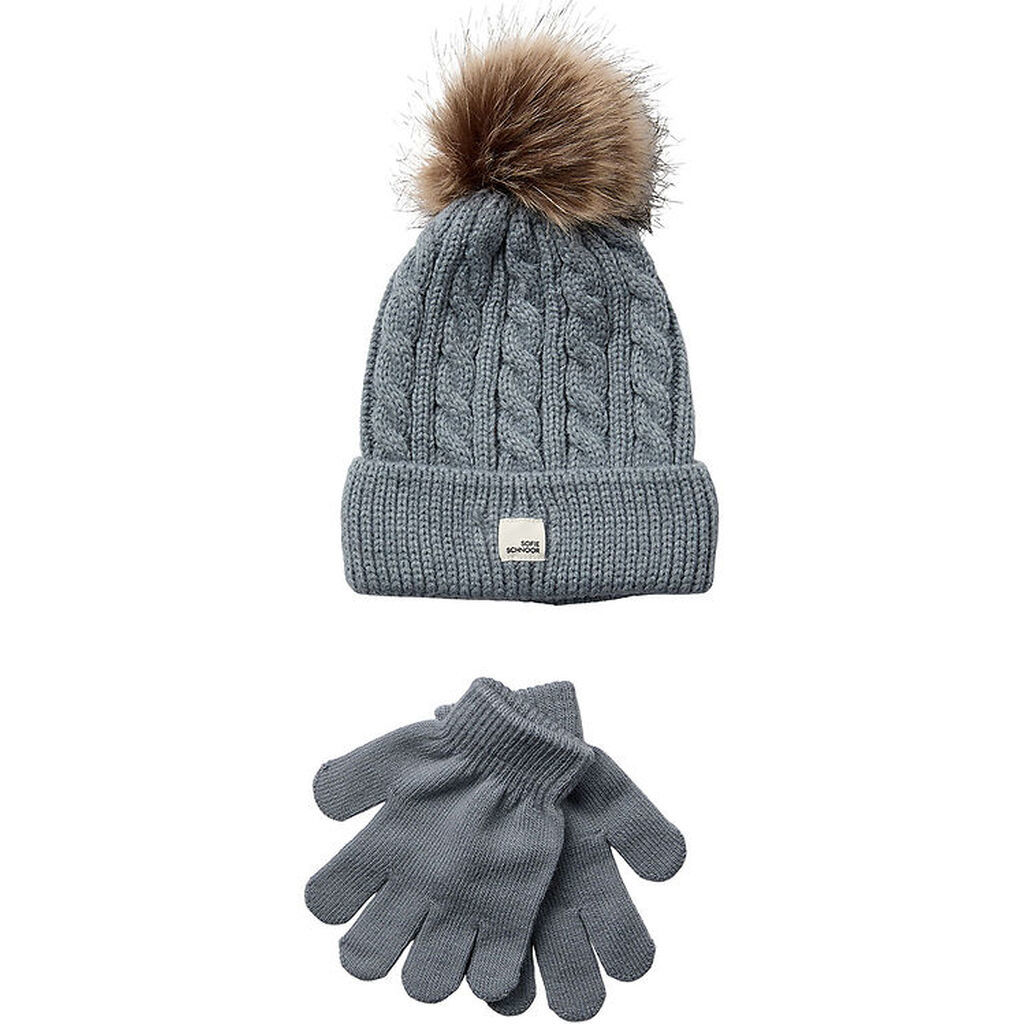 Sofie Schnoor Hue/Handsker - Strik - Grey Melange