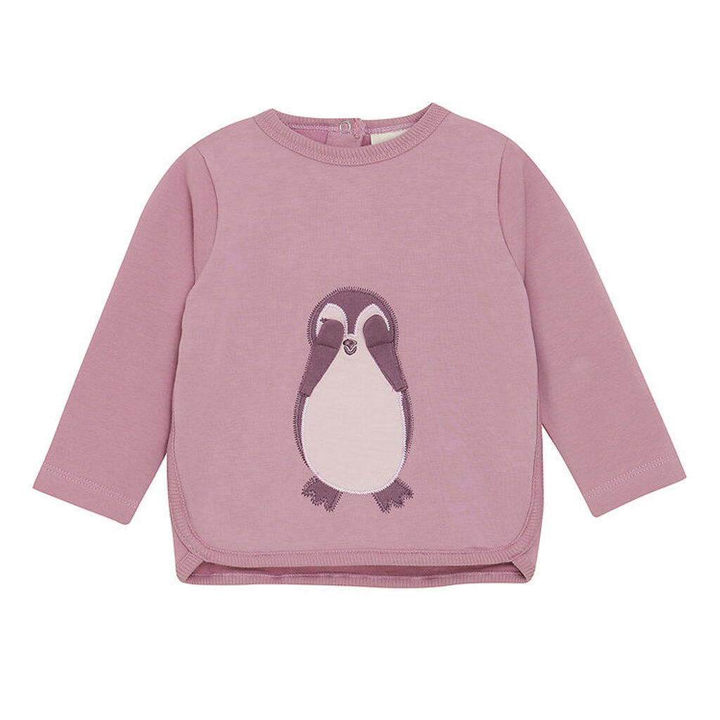 Minymo Sweatshirt - Dawn Pink m. Pingvin