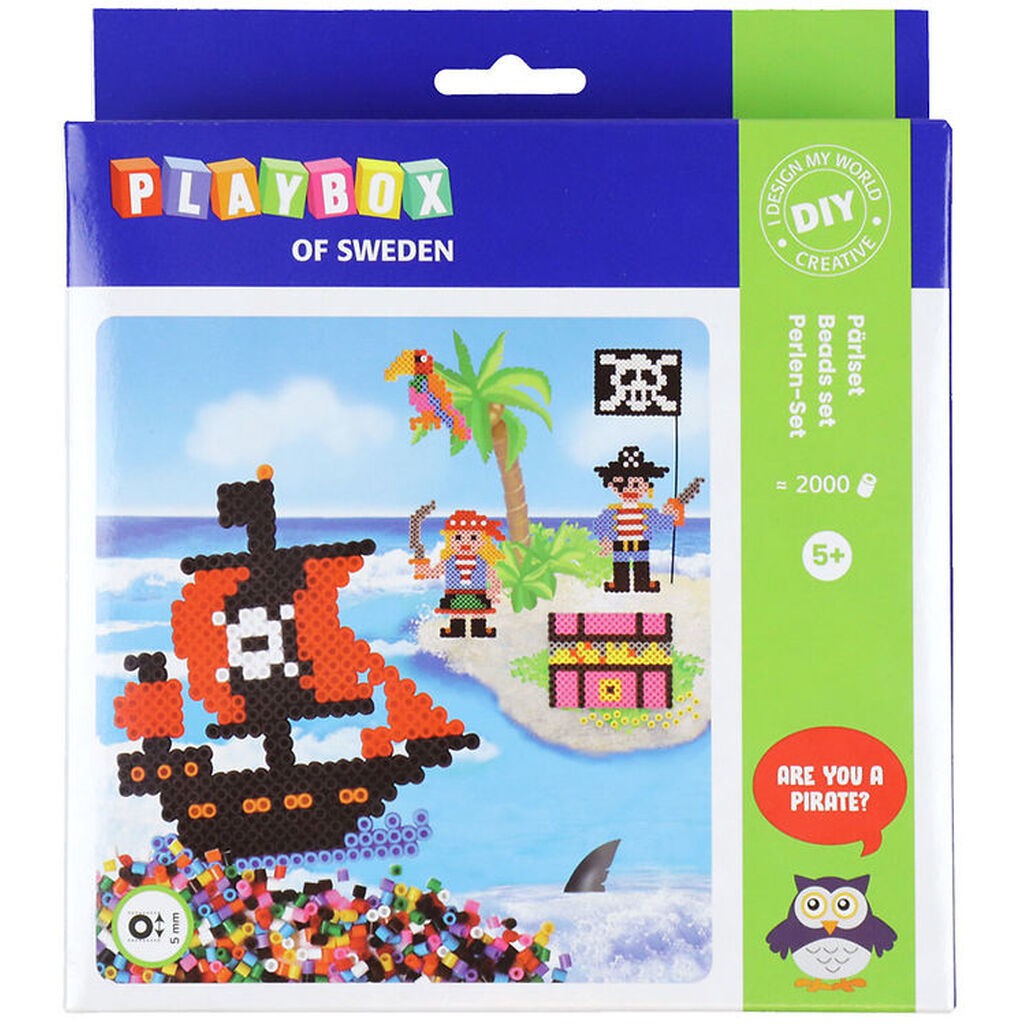 Playbox Perlesæt - 2000 stk. - Pirater