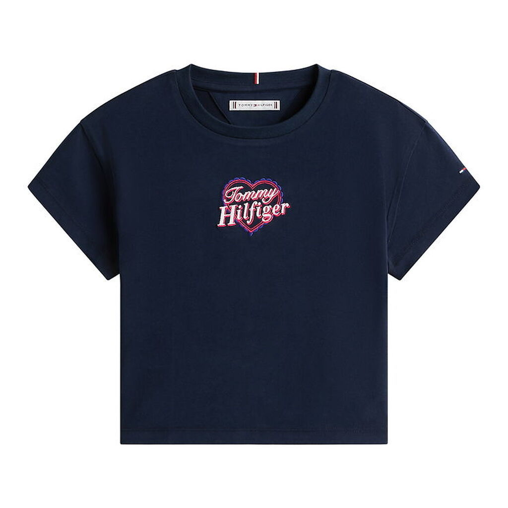 Tommy Hilfiger T-shirt - Heart Embro - Dark Night/ Navy Blue