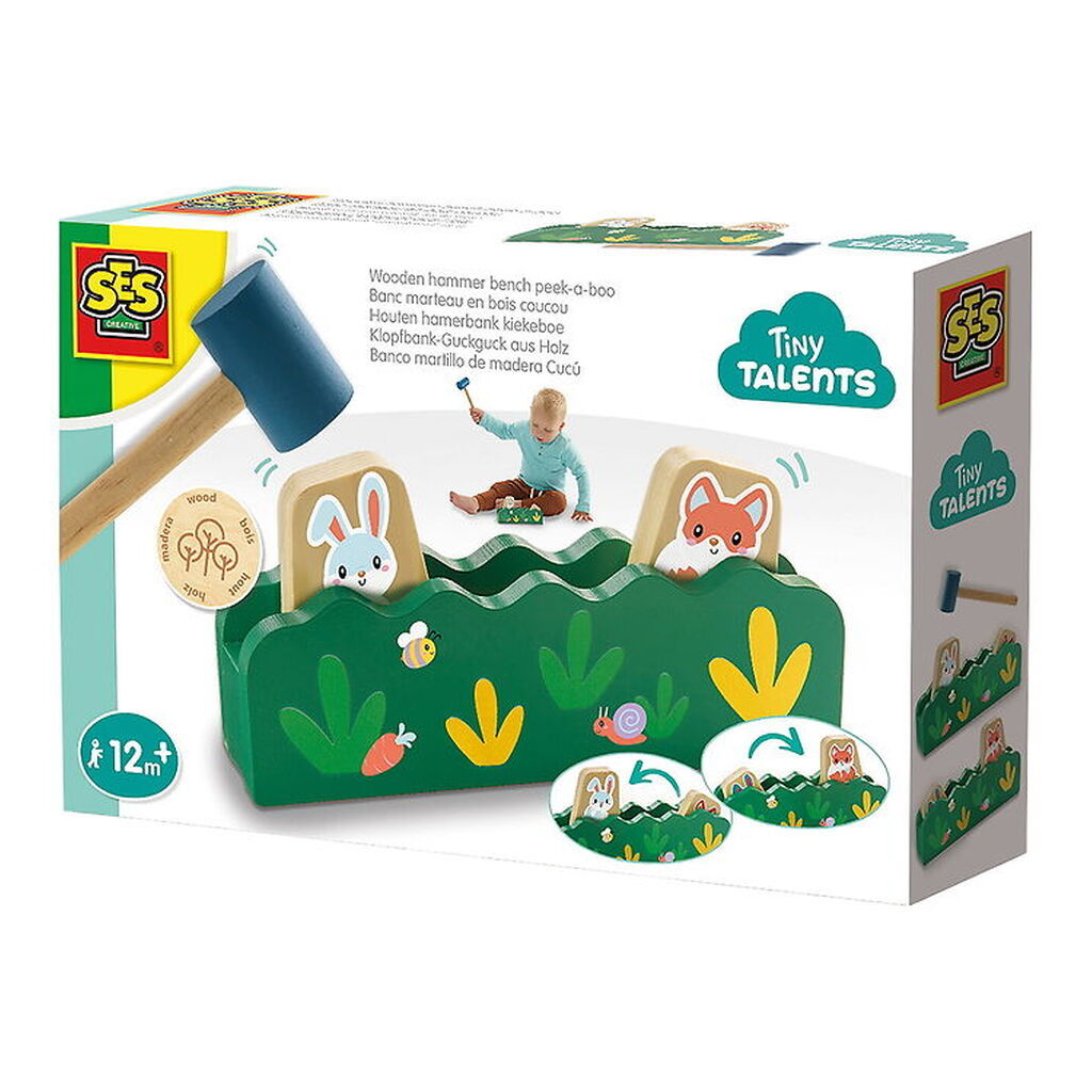 SES Creative Aktivitetslegetøj - Træ - Hammerbræt - Tittebøh