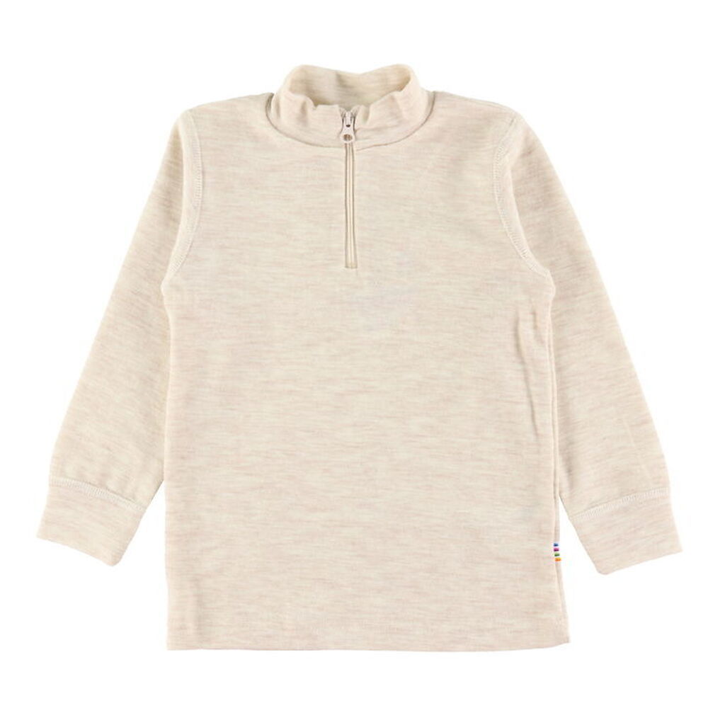 Joha Bluse - Uld - Zipper - Creme