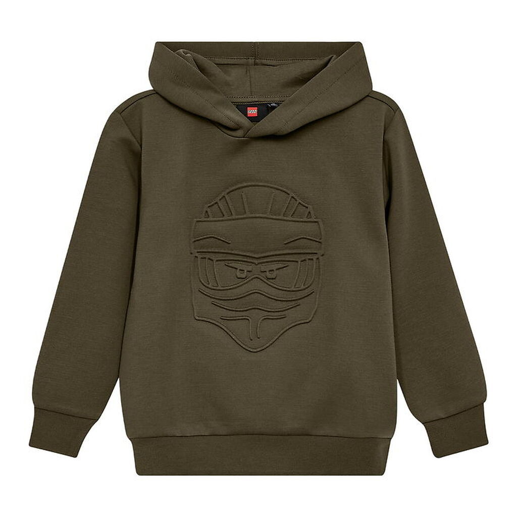 LEGOÂ® Ninjago Hættetrøje - LWSaku 702 - Armygrøn m. Ninja